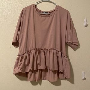 SHEIN t shirt salmon pink